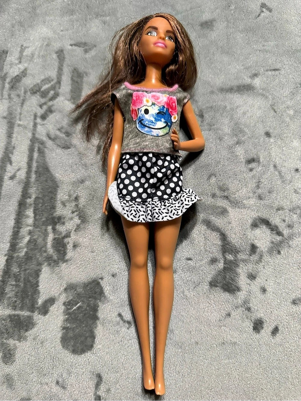 Mattel Fashion Doll Black & Pink Polka Dot Outfit
